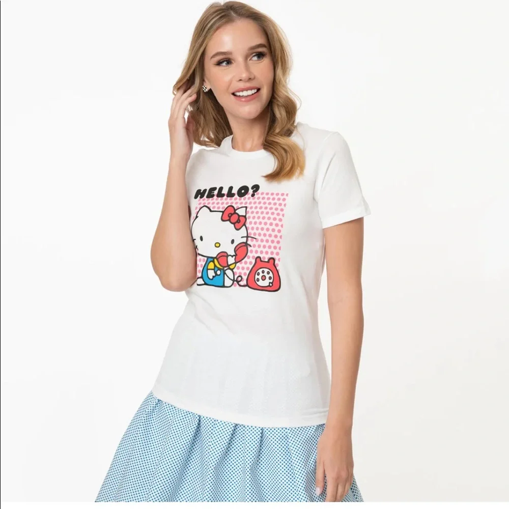 NWT women’s hello kitty fitted top - Picture 2 of 6